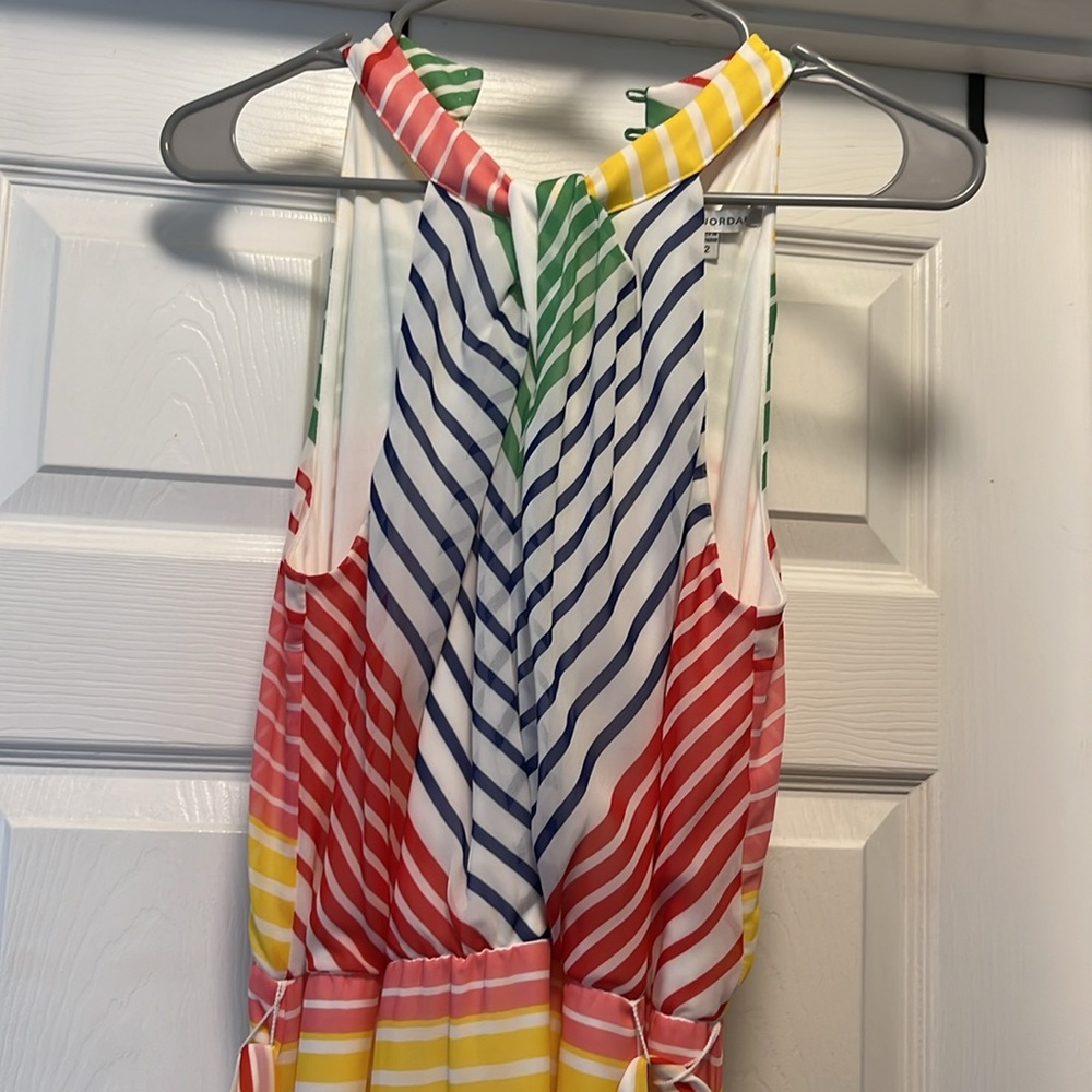 Julia Jordan Stripe Halter Neck Maxi Dress size 2 - Picture 7 of 8